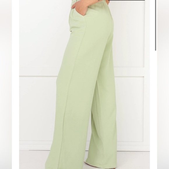 Pistachio green pant from By Egreis size XL. MAYDEL PANTS NWT - Picture 2 of 4